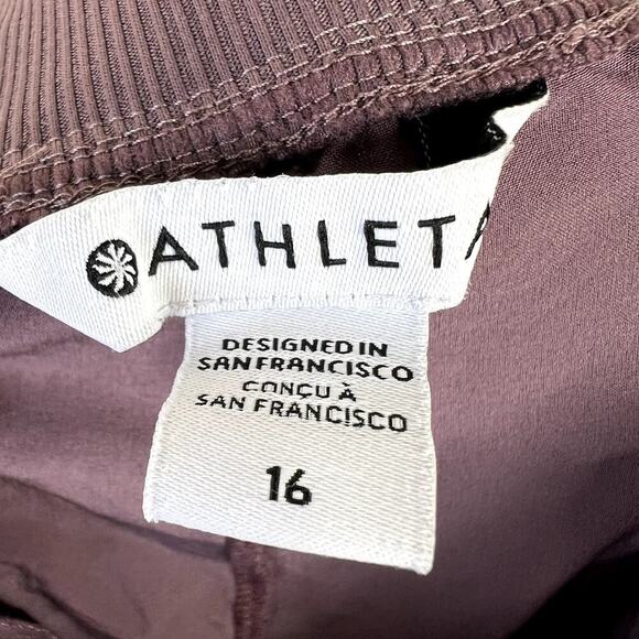Athleta Brooklyn Mid Rise Ankle Pant Mauve Purple Stretch Pull On Pockets 16 - Picture 6 of 8